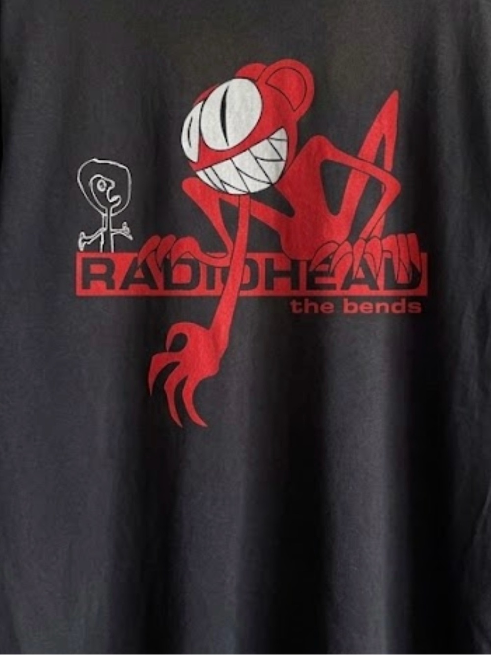 The Bends Graphic Tee - Black with Red Print - Picture 3 of 5